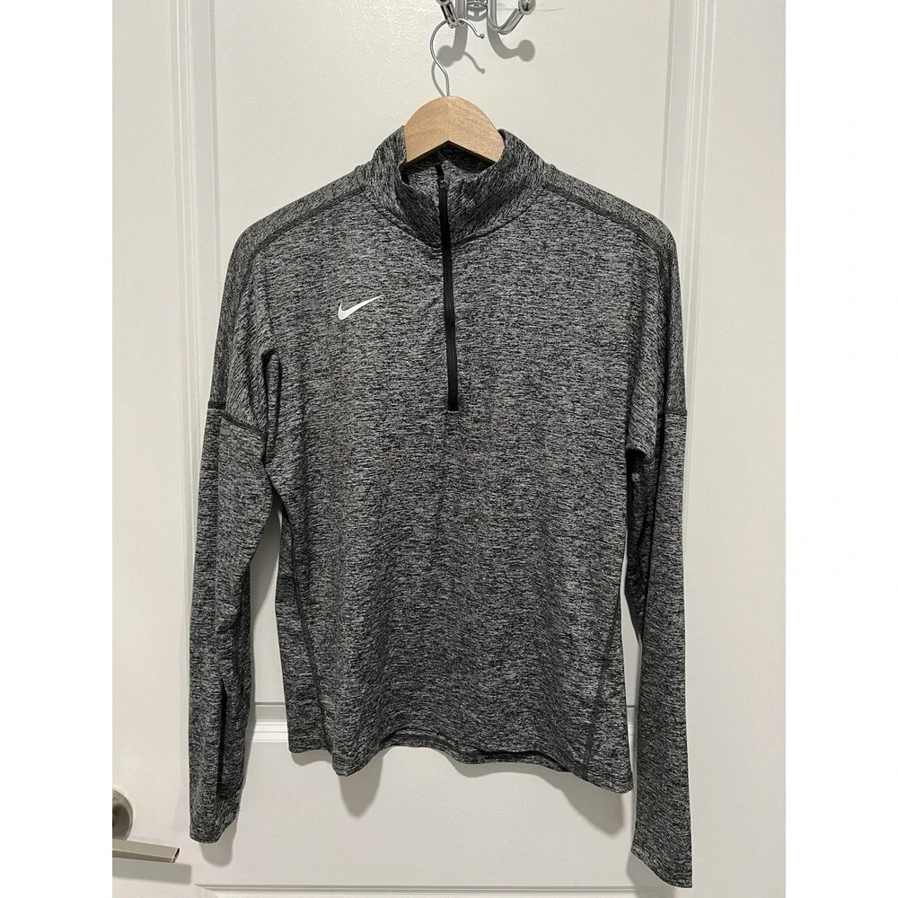 Nike Dri-FIT Element Half-Zip Running 1/4 Zip Gray Women's Size Medium